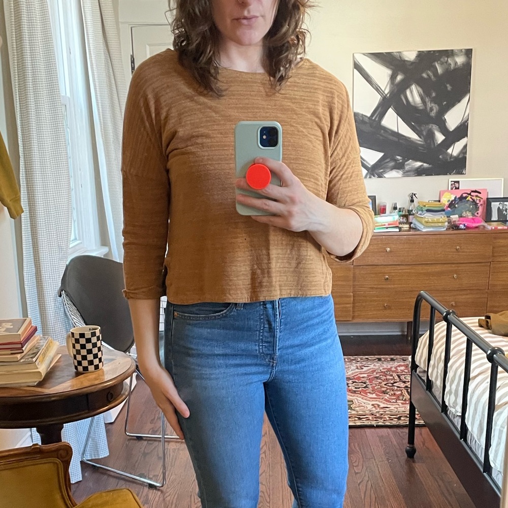 Madewell 3/4 Sleeve Cropped Tee